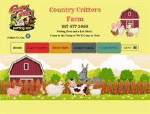 Tablet Screenshot of countrycrittersfarm.com